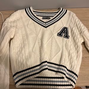 White and Blue Sweater